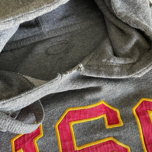 Vintage USC Trojans Hoodie Gray XL Embroidered Sweatshirt *READ* Unisex Adults - Picture 7 of 14